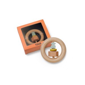 Sonajero de silicona y madera único Tous Baby