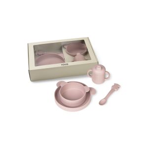 Vajilla de 4 piezas de silicona Zoe Rosa Tous Baby