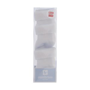 Calcetines blanco y liso pack de tres Cambrass