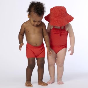 Bañador bóxer de niño Logo rojo